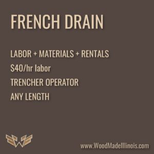 french drain installer peoria IL trencher installer