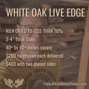 white oak slab lumber illinois