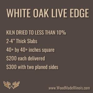white oak live edge slabs illinois