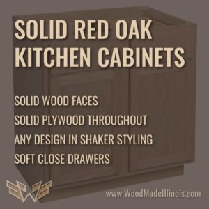 Affordable Solid Red Oak Kitchen Cabinets