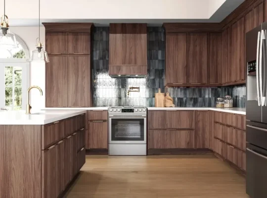 Affordable Walnut Faced Kitchen Cabinets Illinois