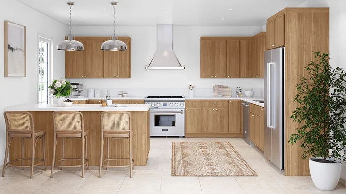 White Oak Ready to install Kitchen Design Illinois
