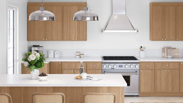 bright white oak solid kitchen builder illinois