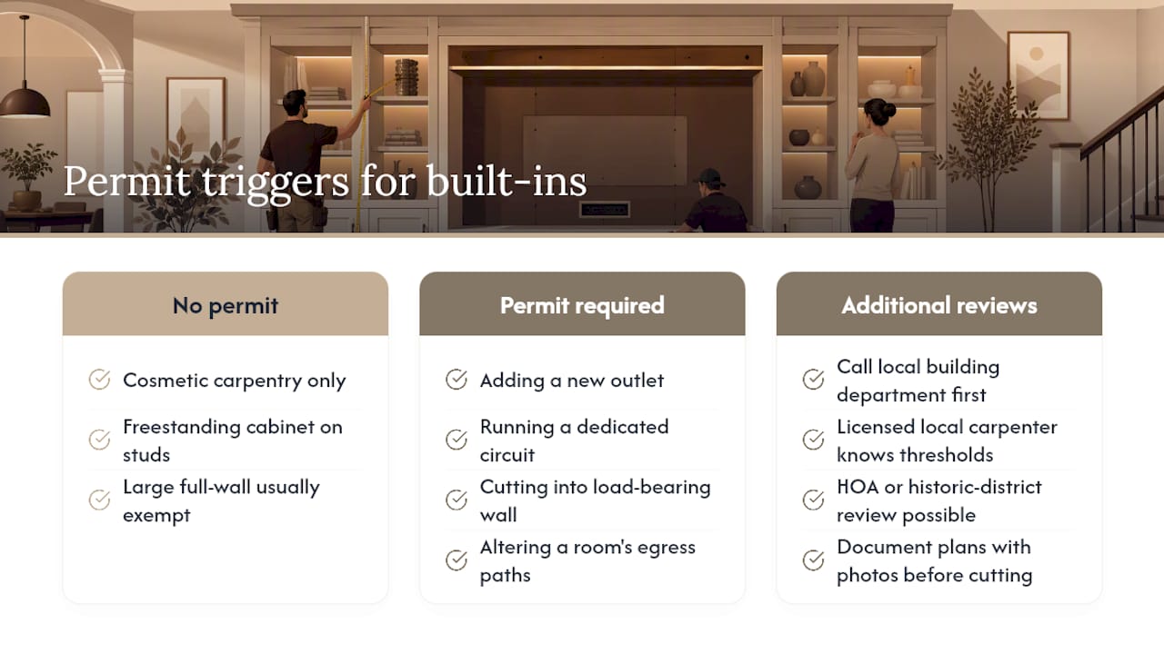 Do You Need a Permit for a Built In Entertainment Center? — overview diagram