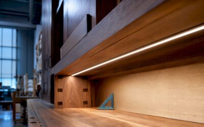 Built In Under Shelf Lighting Carpenters Use Without Visible Cords