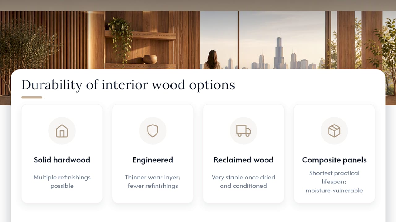Comparison of sustainable wood durability characteristics