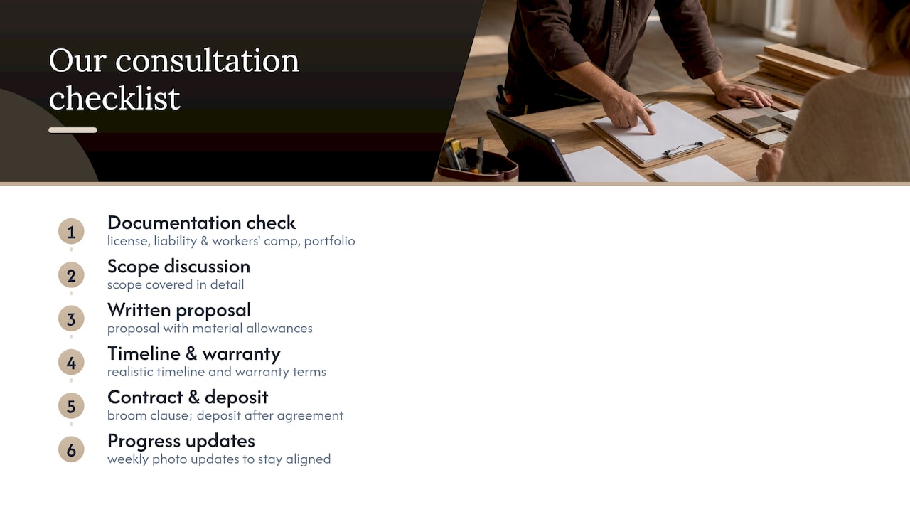 5. How we apply these checks at Wood Made Illinois — overview diagram