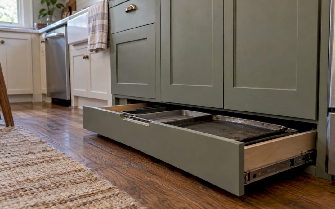 Toe Kick Drawers for Homeowners: 5 Uses, DIY Kits, or Custom Builds