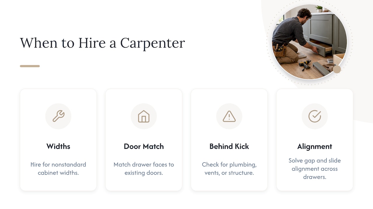 Reasons to hire a toe-kick drawer carpenter